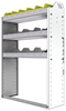 24-3148-3 Square back bin separator combo shelf unit 34.5"Wide x 11.5"Deep x 48"High with 3 shelves