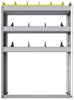 24-3148-3 Square back bin separator combo shelf unit 34.5"Wide x 11.5"Deep x 48"High with 3 shelves