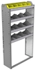 24-3163-4 Square back bin separator combo shelf unit 34.5"Wide x 11.5"Deep x 63"High with 4 shelves