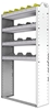 24-3163-4 Square back bin separator combo shelf unit 34.5"Wide x 11.5"Deep x 63"High with 4 shelves