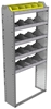 24-3172-5 Square back bin separator combo shelf unit 34.5"Wide x 11.5"Deep x 72"High with 5 shelves
