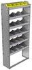 24-3172-6 Square back bin separator combo shelf unit 34.5"Wide x 11.5"Deep x 72"High with 6 shelves