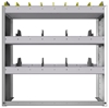 24-3336-3 Square back bin separator combo shelf unit 34.5"Wide x 13.5"Deep x 36"High with 3 shelves