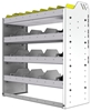 24-3336-4 Square back bin separator combo shelf unit 34.5"Wide x 13.5"Deep x 36"High with 4 shelves