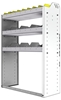 24-3348-3 Square back bin separator combo shelf unit 34.5"Wide x 13.5"Deep x 48"High with 3 shelves