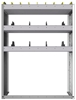 24-3348-3 Square back bin separator combo shelf unit 34.5"Wide x 13.5"Deep x 48"High with 3 shelves