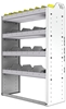 24-3348-4 Square back bin separator combo shelf unit 34.5"Wide x 13.5"Deep x 48"High with 4 shelves