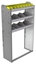 24-3358-3 Square back bin separator combo shelf unit 34.5"Wide x 13.5"Deep x 58"High with 3 shelves