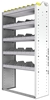 24-3363-5 Square back bin separator combo shelf unit 34.5"Wide x 13.5"Deep x 63"High with 5 shelves