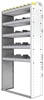 24-3372-5 Square back bin separator combo shelf unit 34.5"Wide x 13.5"Deep x 72"High with 5 shelves