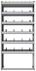 24-3372-6 Square back bin separator combo shelf unit 34.5"Wide x 13.5"Deep x 72"High with 6 shelves