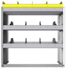 24-3536-3 Square back bin separator combo shelf unit 34.5"Wide x 15.5"Deep x 36"High with 3 shelves