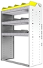 24-3548-3 Square back bin separator combo shelf unit 34.5"Wide x 15.5"Deep x 48"High with 3 shelves