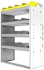 24-3548-4 Square back bin separator combo shelf unit 34.5"Wide x 15.5"Deep x 48"High with 4 shelves