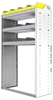 24-3558-3 Square back bin separator combo shelf unit 34.5"Wide x 15.5"Deep x 58"High with 3 shelves