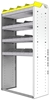 24-3563-4 Square back bin separator combo shelf unit 34.5"Wide x 15.5"Deep x 63"High with 4 shelves