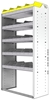 24-3563-5 Square back bin separator combo shelf unit 34.5"Wide x 15.5"Deep x 63"High with 5 shelves