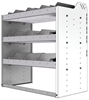 24-3836-3 Square back bin separator combo shelf unit 34.5"Wide x 18.5"Deep x 36"High with 3 shelves