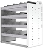 24-3836-4 Square back bin separator combo shelf unit 34.5"Wide x 18.5"Deep x 36"High with 4 shelves