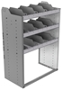 24-3848-3 Square back bin separator combo shelf unit 34.5"Wide x 18.5"Deep x 48"High with 3 shelves