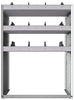 24-3848-3 Square back bin separator combo shelf unit 34.5"Wide x 18.5"Deep x 48"High with 3 shelves