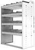 24-3848-4 Square back bin separator combo shelf unit 34.5"Wide x 18.5"Deep x 48"High with 4 shelves