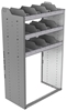 24-3858-3 Square back bin separator combo shelf unit 34.5"Wide x 18.5"Deep x 58"High with 3 shelves