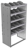 24-3863-5 Square back bin separator combo shelf unit 34.5"Wide x 18.5"Deep x 63"High with 5 shelves