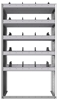 24-3863-5 Square back bin separator combo shelf unit 34.5"Wide x 18.5"Deep x 63"High with 5 shelves