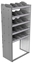 24-3872-5 Square back bin separator combo shelf unit 34.5"Wide x 18.5"Deep x 72"High with 5 shelves