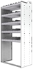 24-3872-5 Square back bin separator combo shelf unit 34.5"Wide x 18.5"Deep x 72"High with 5 shelves