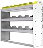 24-4136-3 Square back bin separator combo shelf unit 43"Wide x 11.5"Deep x 36"High with 3 shelves