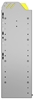 24-4136-4 Square back bin separator combo shelf unit 43"Wide x 11.5"Deep x 36"High with 4 shelves