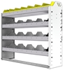 24-4136-4 Square back bin separator combo shelf unit 43"Wide x 11.5"Deep x 36"High with 4 shelves