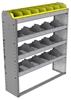 24-4148-4 Square back bin separator combo shelf unit 43"Wide x 11.5"Deep x 48"High with 4 shelves