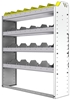 24-4148-4 Square back bin separator combo shelf unit 43"Wide x 11.5"Deep x 48"High with 4 shelves