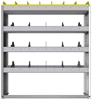 24-4148-4 Square back bin separator combo shelf unit 43"Wide x 11.5"Deep x 48"High with 4 shelves