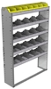 24-4163-5 Square back bin separator combo shelf unit 43"Wide x 11.5"Deep x 63"High with 5 shelves