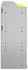 24-4336-3 Square back bin separator combo shelf unit 43"Wide x 13.5"Deep x 36"High with 3 shelves