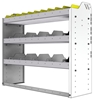 24-4336-3 Square back bin separator combo shelf unit 43"Wide x 13.5"Deep x 36"High with 3 shelves