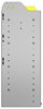 24-4336-4 Square back bin separator combo shelf unit 43"Wide x 13.5"Deep x 36"High with 4 shelves