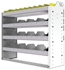 24-4336-4 Square back bin separator combo shelf unit 43"Wide x 13.5"Deep x 36"High with 4 shelves