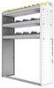 24-4358-3 Square back bin separator combo shelf unit 43"Wide x 13.5"Deep x 58"High with 3 shelves