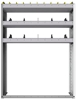 24-4358-3 Square back bin separator combo shelf unit 43"Wide x 13.5"Deep x 58"High with 3 shelves