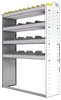 24-4358-4 Square back bin separator combo shelf unit 43"Wide x 13.5"Deep x 58"High with 4 shelves