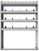 24-4358-4 Square back bin separator combo shelf unit 43"Wide x 13.5"Deep x 58"High with 4 shelves