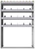 24-4363-4 Square back bin separator combo shelf unit 43"Wide x 13.5"Deep x 63"High with 4 shelves