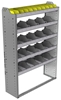 24-4363-5 Square back bin separator combo shelf unit 43"Wide x 13.5"Deep x 63"High with 5 shelves