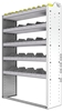 24-4363-5 Square back bin separator combo shelf unit 43"Wide x 13.5"Deep x 63"High with 5 shelves