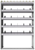 24-4363-5 Square back bin separator combo shelf unit 43"Wide x 13.5"Deep x 63"High with 5 shelves